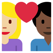 Emoji 👩🏼‍❤️‍👨🏿 Coppia Con Cuore - Donna: Carnagione Abbastanza Chiara, Uomo: Carnagione Scura su Twitter Twemoji 13.1.