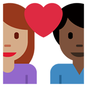 Emoji 👩🏽‍❤️‍👨🏿 Coppia Con Cuore - Donna: Carnagione Olivastra, Uomo: Carnagione Scura su Twitter Twemoji 13.1.