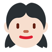 👧🏻 Emoji Mädchen: helle Hautfarbe Twitter Twemoji 13.1.
