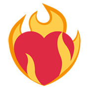 ❤️‍🔥 Emoji Corazón en el fuego en Twitter Twemoji 13.1.