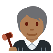🧑🏾‍⚖️ Emoji Juiz No Tribunal: Pele Morena Escura na Twitter Twemoji 13.1.