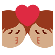 💏🏽 Emoji sich küssendes Paar, mittlere Hautfarbe Twitter Twemoji 13.1.