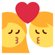 👩‍❤️‍💋‍👨 Emoji sich küssendes Paar: Frau, Mann Twitter Twemoji 13.1.