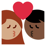 Emoji 👩🏿‍❤️‍💋‍👨🏽 Bacio Tra Coppia - Donna: Carnagione Scura, Uomo: Carnagione Olivastra su Twitter Twemoji 13.1.