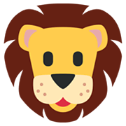🦁 Emoji León en Twitter Twemoji 13.1.