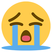 😭 Emoji Cara Llorando Fuerte en Twitter Twemoji 13.1.