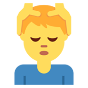 💆‍♂️ Emoji Mann, der eine Kopfmassage bekommt Twitter Twemoji 13.1.