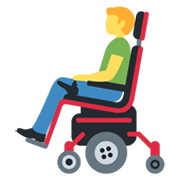 👨‍🦼 Emoji Mann in elektrischem Rollstuhl Twitter Twemoji 13.1.
