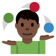 Emoji 🤹🏿‍♂️ Giocoliere Uomo: Carnagione Scura su Twitter Twemoji 13.1.