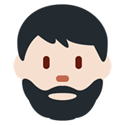 🧔🏻‍♂️ Emoji Mann: Bart helle Hautfarbe Twitter Twemoji 13.1.