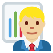 👨🏼‍💼 Emoji Büroangestellter: mittelhelle Hautfarbe Twitter Twemoji 13.1.