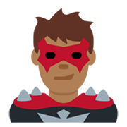 Emoji 🦹🏾‍♂️ Supercattivo Uomo: Carnagione Abbastanza Scura su Twitter Twemoji 13.1.