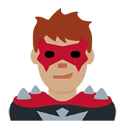 Emoji 🦹🏽‍♂️ Supercattivo Uomo: Carnagione Olivastra su Twitter Twemoji 13.1.