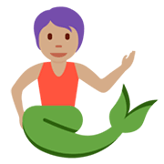 Emoji 🧜🏽 Sirena: Carnagione Olivastra su Twitter Twemoji 13.1.
