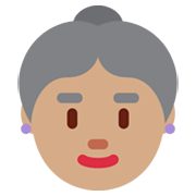 Emoji 👵🏽 Donna Anziana: Carnagione Olivastra su Twitter Twemoji 13.1.
