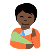 🧑🏿‍🍼 Emoji Pessoa Alimentando Bebê: Pele Escura na Twitter Twemoji 13.1.