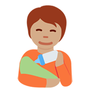 Emoji 🧑🏽‍🍼 Persona Che Allatta: Carnagione Olivastra su Twitter Twemoji 13.1.