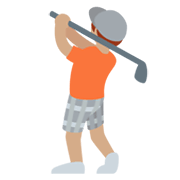 Emoji 🏌🏽 Persona Che Gioca A Golf: Carnagione Olivastra su Twitter Twemoji 13.1.