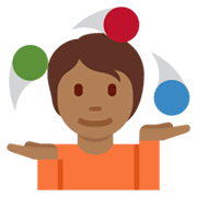Emoji 🤹🏾 Persona Che Fa Giocoleria: Carnagione Abbastanza Scura su Twitter Twemoji 13.1.