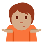 Emoji 🤷🏽 Persona Che Scrolla Le Spalle: Carnagione Olivastra su Twitter Twemoji 13.1.