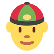 👲 Emoji Mann mit chinesischem Hut Twitter Twemoji 13.1.