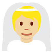 👰🏼 Emoji Person mit Schleier: mittelhelle Hautfarbe Twitter Twemoji 13.1.