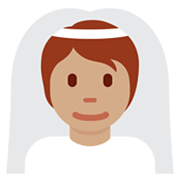 👰🏽 Emoji Person mit Schleier: mittlere Hautfarbe Twitter Twemoji 13.1.