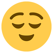 Emoji 😌 Faccina Sollevata su Twitter Twemoji 13.1.