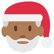 🎅🏾 Emoji Weihnachtsmann: mitteldunkle Hautfarbe Twitter Twemoji 13.1.