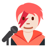 🧑🏻‍🎤 Emoji Cantante: Tono De Piel Claro en Twitter Twemoji 13.1.