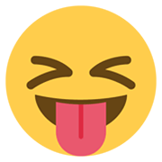 😝 Emoji Gesicht mit herausgestreckter Zunge und zusammengekniffenen Augen Twitter Twemoji 13.1.