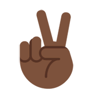 ✌🏿 Emoji Mano Con Señal De Victoria: Tono De Piel Oscuro en Twitter Twemoji 13.1.