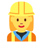 Emoji 👷‍♀️ Operaia Edile su Twitter Twemoji 13.1.