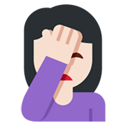 🤦🏻‍♀️ Emoji sich an den Kopf fassende Frau: helle Hautfarbe Twitter Twemoji 13.1.