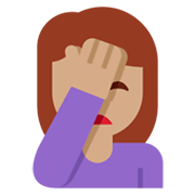 Emoji 🤦🏽‍♀️ Donna Esasperata: Carnagione Olivastra su Twitter Twemoji 13.1.