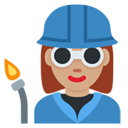 👩🏽‍🏭 Emoji Fabrikarbeiterin: mittlere Hautfarbe Twitter Twemoji 13.1.