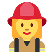 Emoji 👩‍🚒 Pompiere Donna su Twitter Twemoji 13.1.