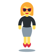 🕴️‍♀️ Emoji Mulher de terno de negócios está levitando na Twitter Twemoji 13.1.