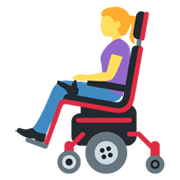 👩‍🦼 Emoji Frau in elektrischem Rollstuhl Twitter Twemoji 13.1.