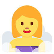 🧖‍♀️ Emoji Mujer En Una Sauna en Twitter Twemoji 13.1.
