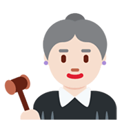 Emoji 👩🏻‍⚖️ Giudice Donna: Carnagione Chiara su Twitter Twemoji 13.1.