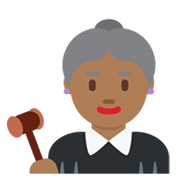 Emoji 👩🏾‍⚖️ Giudice Donna: Carnagione Abbastanza Scura su Twitter Twemoji 13.1.