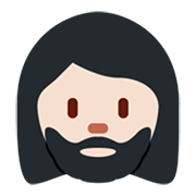 Emoji 🧔🏻‍♀️ Uomo Con La Barba Carnagione Chiara su Twitter Twemoji 13.1.