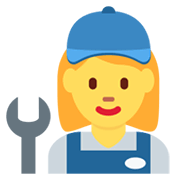 Emoji 👩‍🔧 Meccanico Donna su Twitter Twemoji 13.1.
