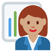 👩🏽‍💼 Emoji Büroangestellte: mittlere Hautfarbe Twitter Twemoji 13.1.