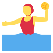 🤽‍♀️ Emoji Mulher Jogando Polo Aquático na Twitter Twemoji 13.1.