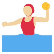 🤽🏼‍♀️ Emoji Mulher Jogando Polo Aquático: Pele Morena Clara na Twitter Twemoji 13.1.