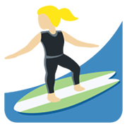 Emoji 🏄🏼‍♀️ Surfista Donna: Carnagione Abbastanza Chiara su Twitter Twemoji 13.1.
