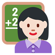 Emoji 👩🏻‍🏫 Professoressa: Carnagione Chiara su Twitter Twemoji 13.1.
