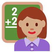Emoji 👩🏽‍🏫 Professoressa: Carnagione Olivastra su Twitter Twemoji 13.1.